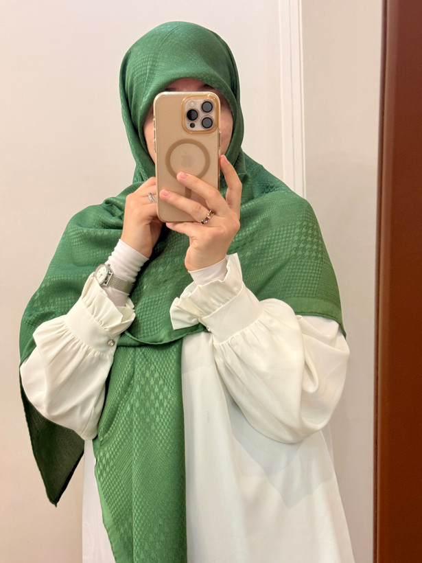 روسری ژاکارد وطنی دوردست دوز لمه دار