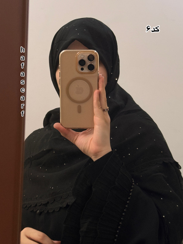 روسری پولکی مشکی