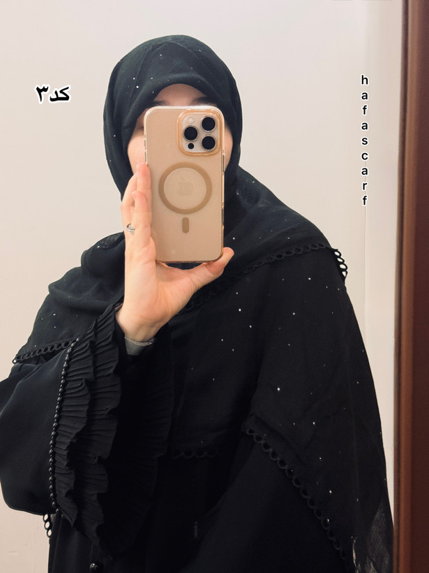 روسری پولکی مشکی