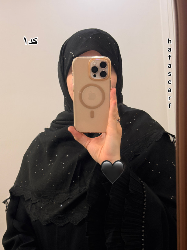 روسری پولکی مشکی