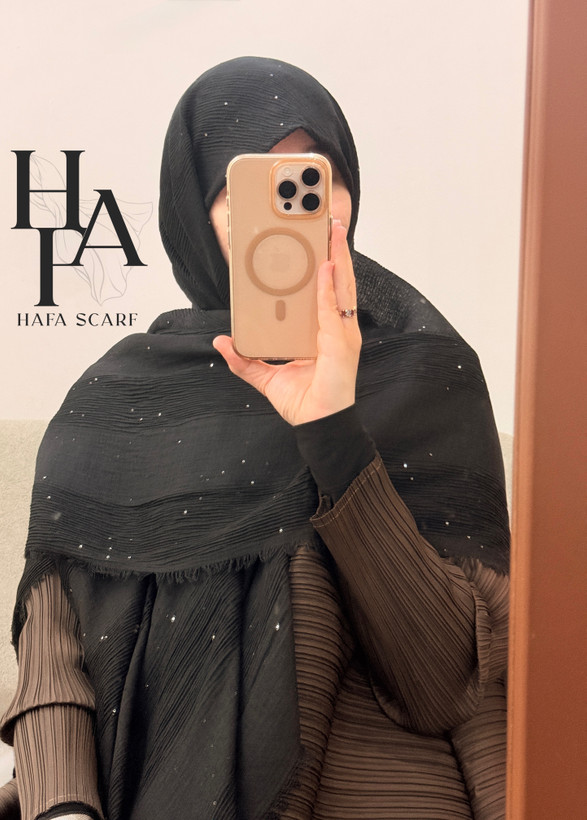 روسری پلیسه پولکی