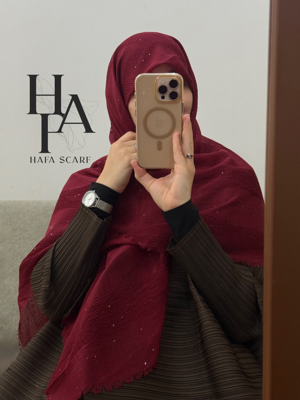 روسری پلیسه پولکی