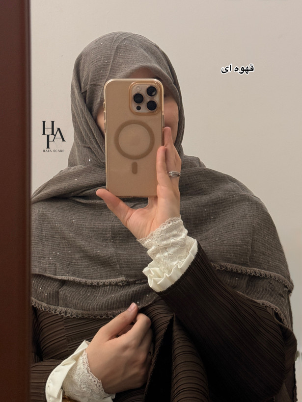 روسری نخی پولکی دانتل دار وارداتی(۲)