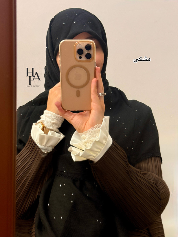 روسری نخی پولکی دانتل دار وارداتی(۲)