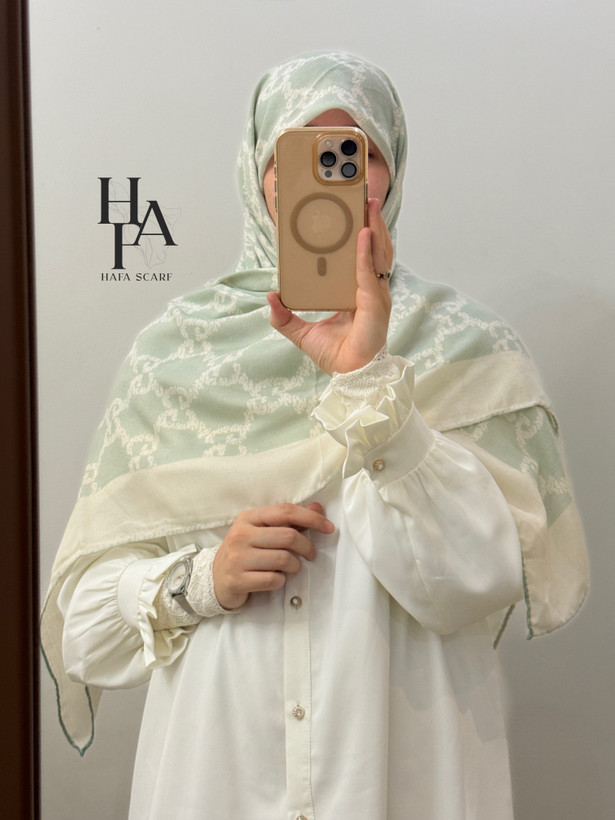 روسری نخ پنبه طرح گوچی