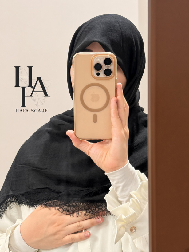 روسری نخی کنفی دور گیپور