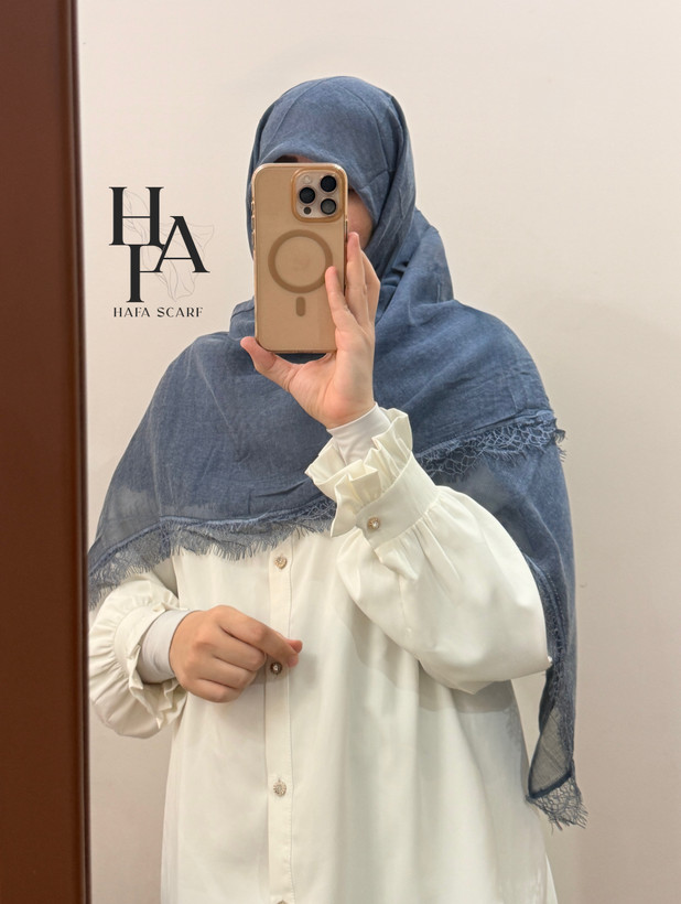 روسری نخی کنفی دور گیپور