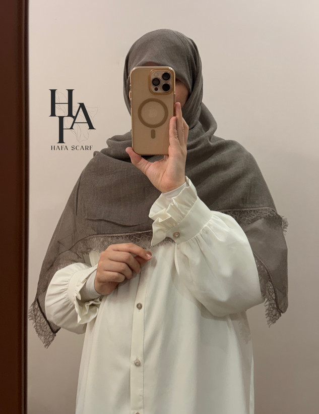 روسری نخی کنفی دور گیپور