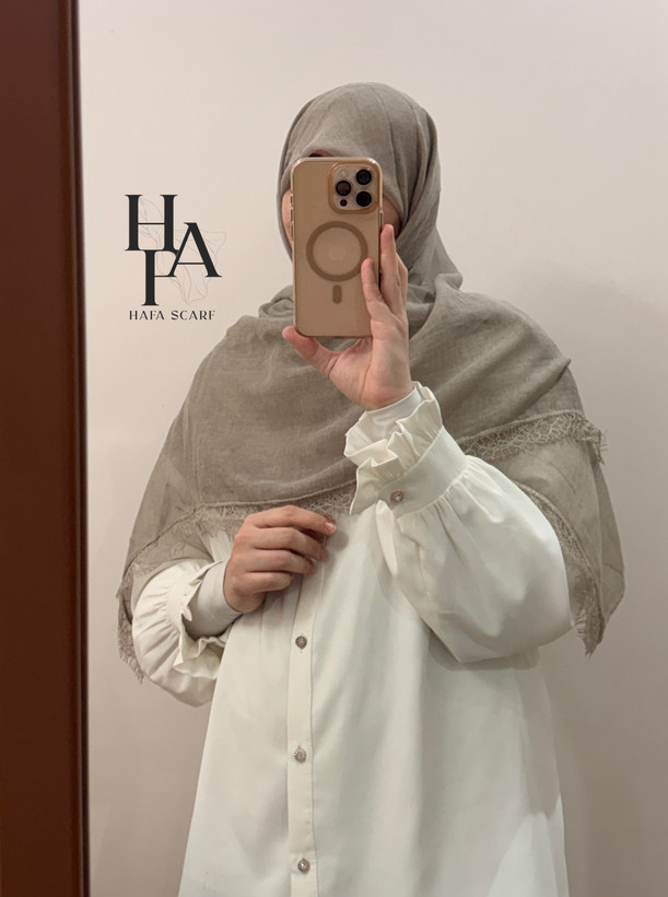 روسری نخی کنفی دور گیپور