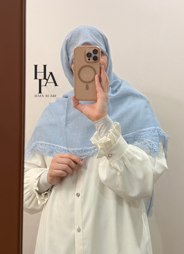 روسری نخی کنفی دور گیپور